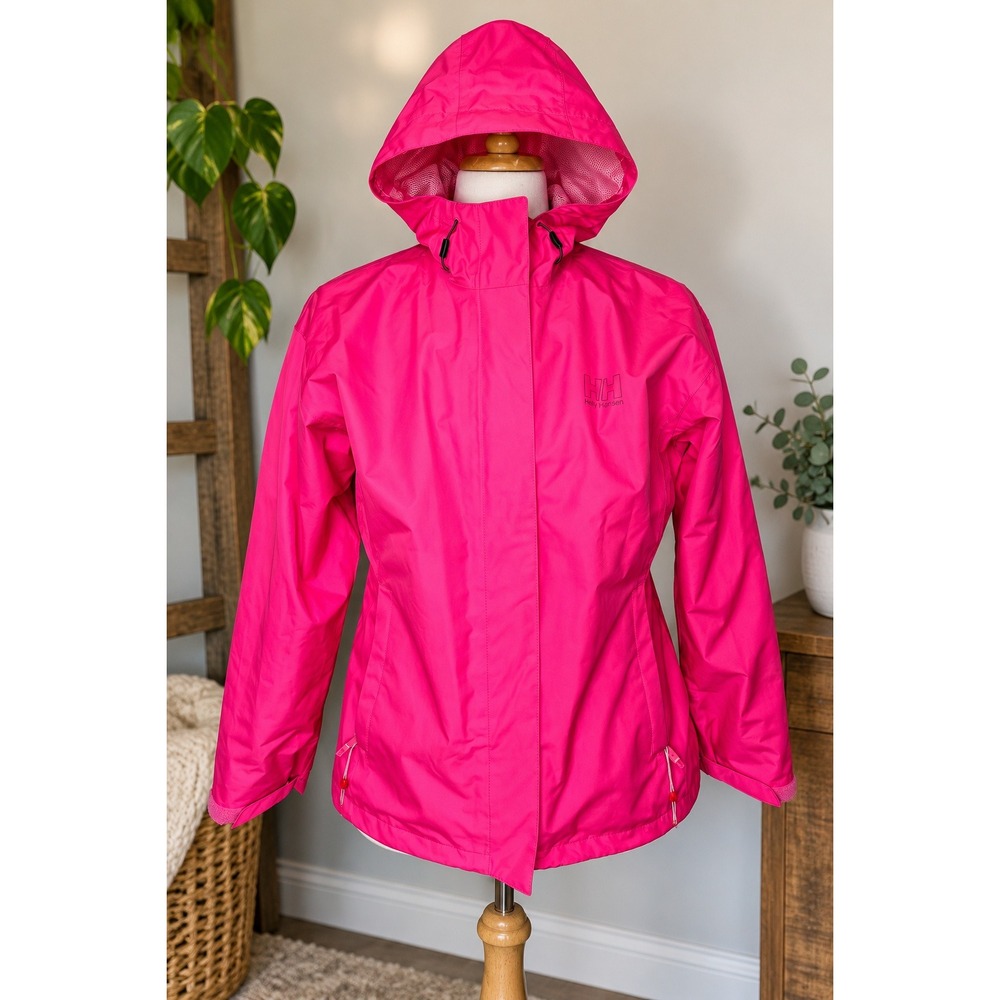 Helly Hansen XL Hot Pink Helly Tech Waterproof Hooded Rain Jacket NWT Gorpcore